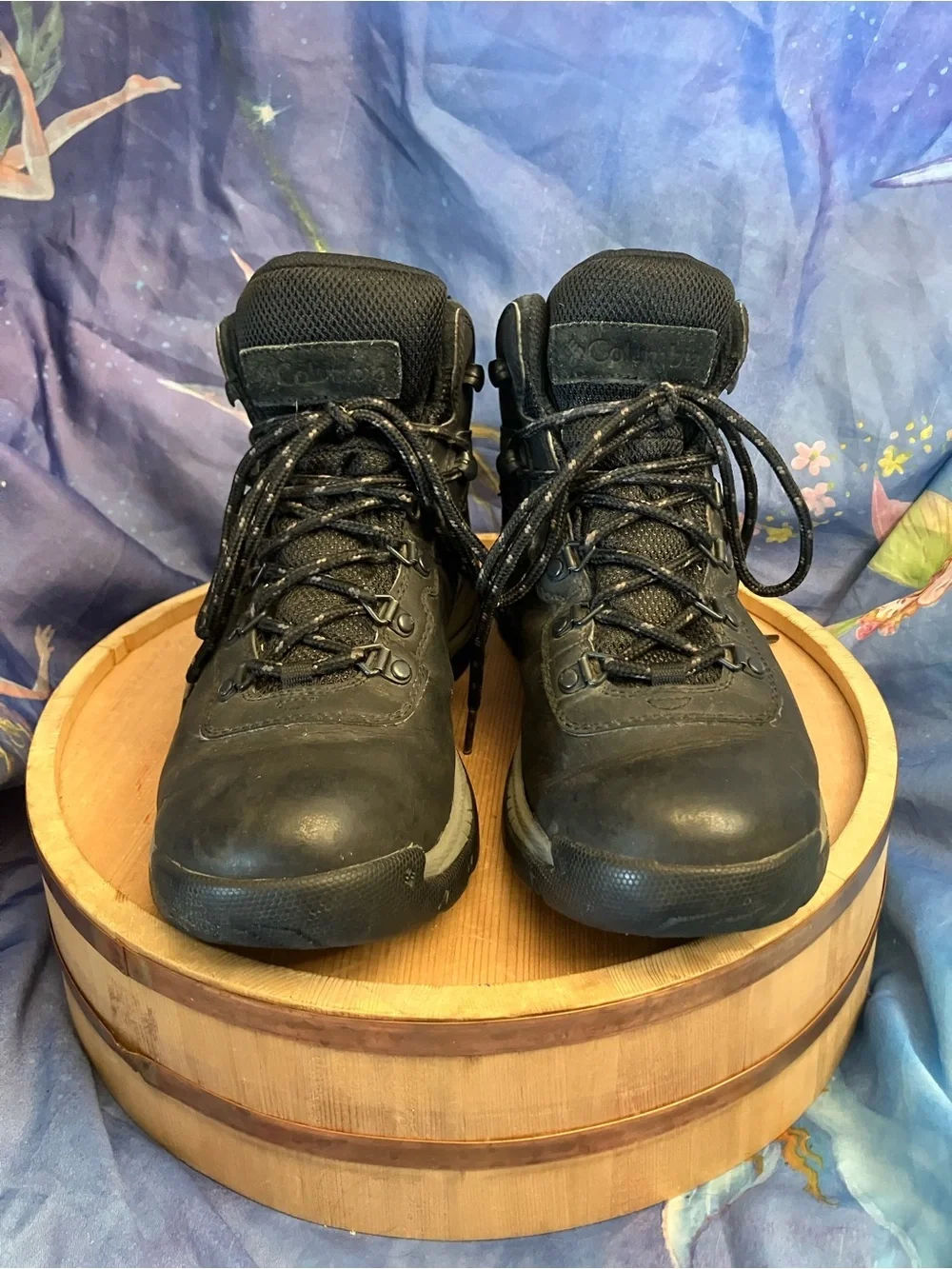 Columbia Newton Ridge Plus II Hiking Boots Mens 9.5 Black Waterproof Leather